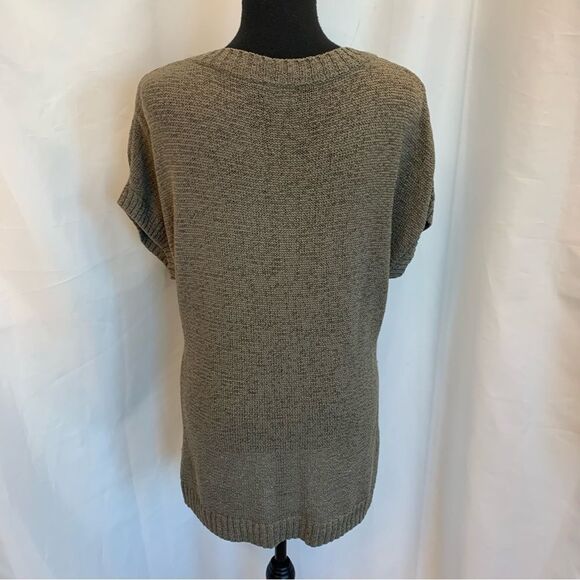 Mexx khaki short sleeve V-neck knit sweater Sz M - Picture 5 of 11